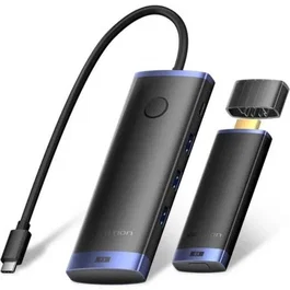 Vention TPVBB Estación de acoplamiento inalámbrica 6 en 1 USB-C a HDMI, 60W PD, 4K@30Hz, 1080P inalámbrico, USB 3.0